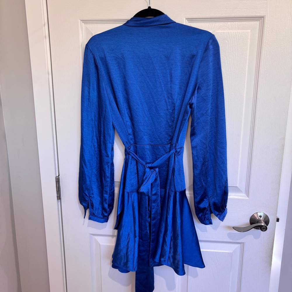 LUCY PARIS Adonia Metallic Wrap Mini Dress - Picture 5 of 6